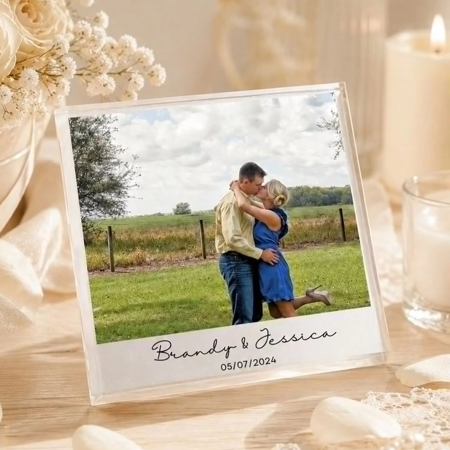 Photo Acrylic Block - Custom Photo & Text Acrylic Block