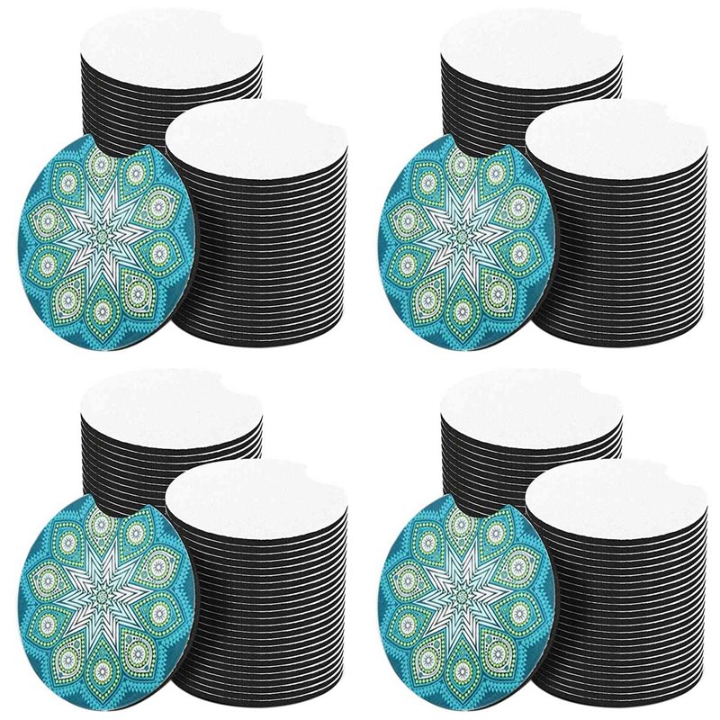 Coaster Sublimation Blank - ABVS 200Pcs Sublimation Car Coasters Blanks,For