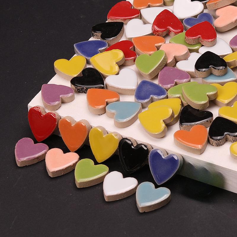 Heart Shaped Ceramic Mosaic Ti - Ceramic Tile Blank 评论和价格