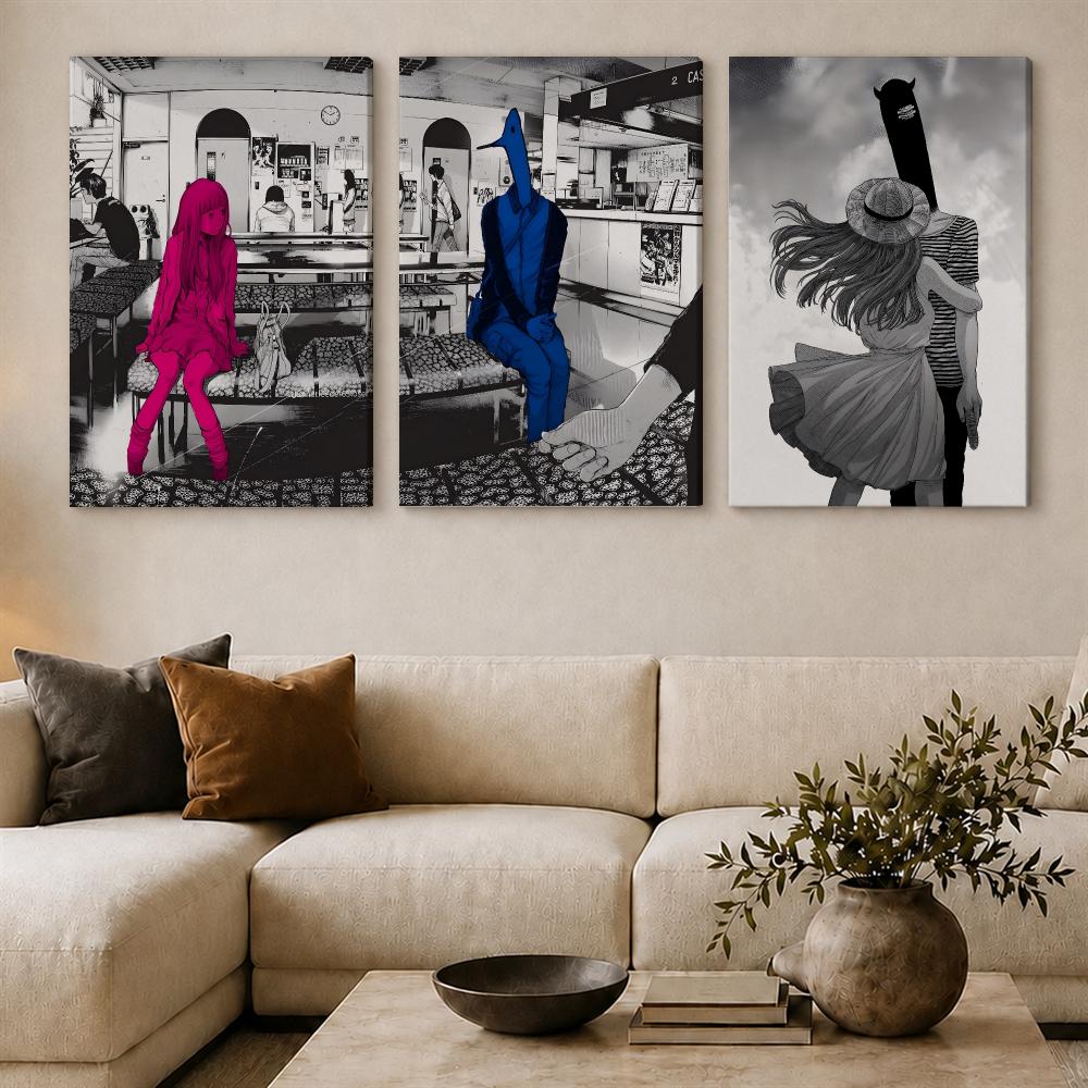 G-Goodnight Punpun Anime Poste - Canvas Wrap Ready 评论和价格