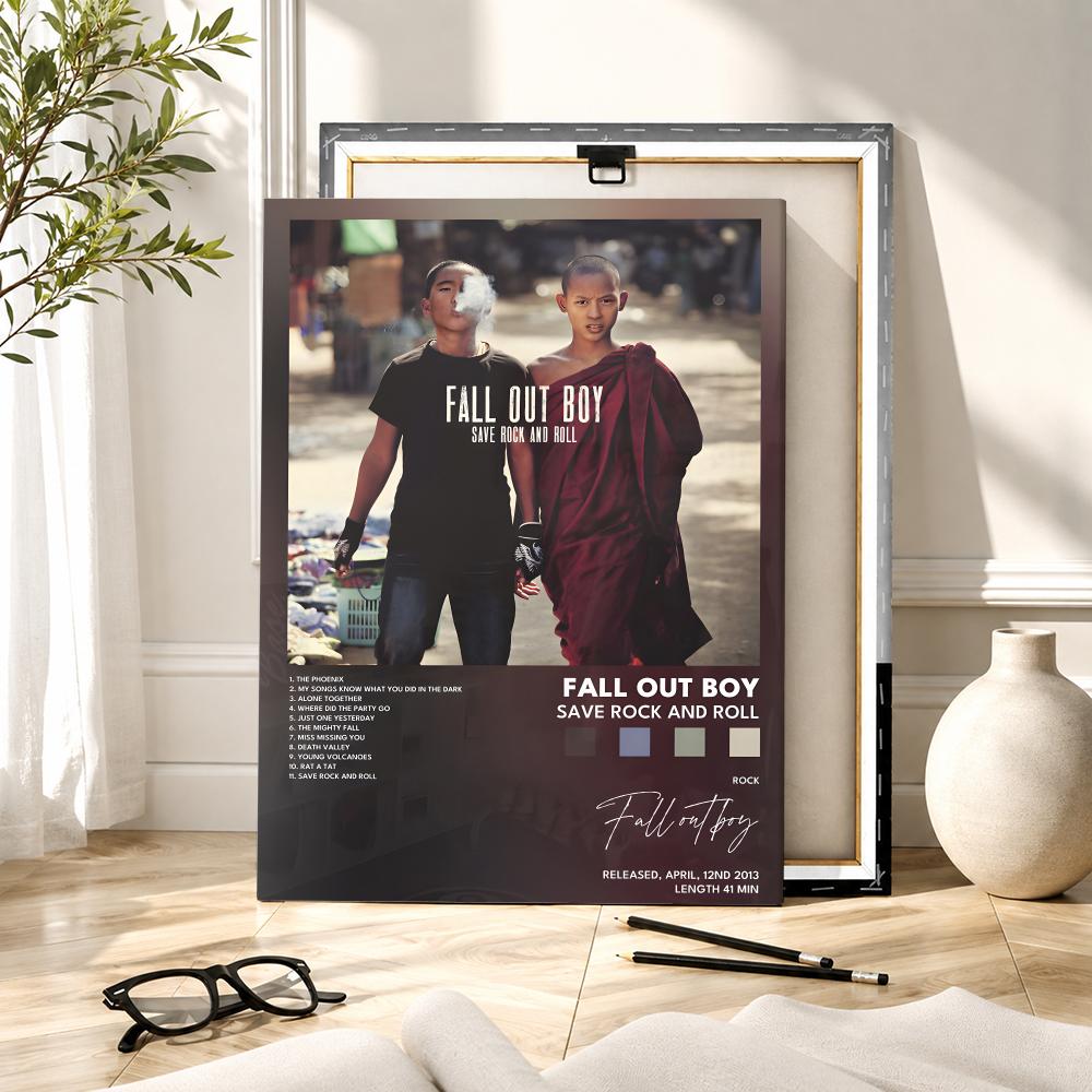 Rock Band F-Fall Out Boy Music - Canvas Wrap Ready 评论和价格